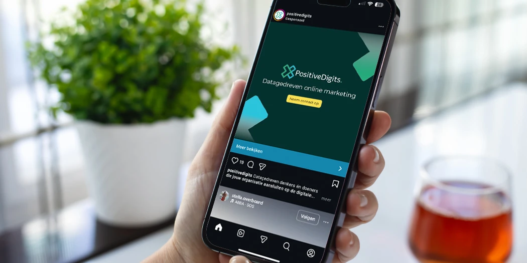 Instagram-advertentie voorbeeld PositiveDigits.