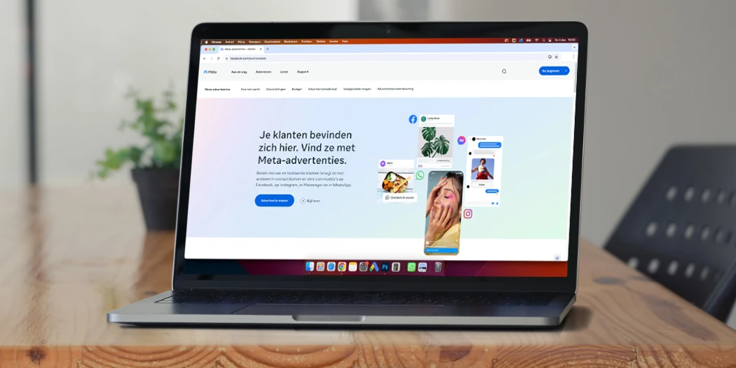 Facebook-advertenties via Meta's Advertentiebeheer.