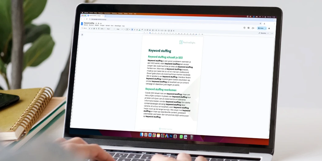 Keyword stuffing voorbeeld.
