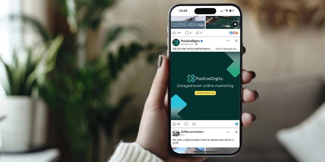 Social media advertising op Facebook.